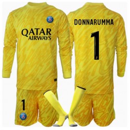 Paris Saint-Germain Gianluigi Donnarumma #1 Keeper Derde tenue Kids 2024-25 Lange Mouw (+ Korte broeken)